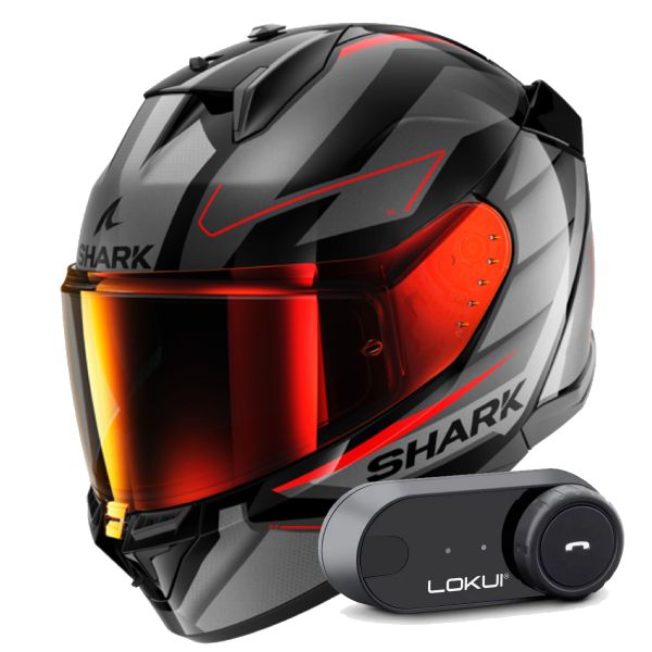 Integrale Shark D-Skwal 3 Sizler KAR + Kit Bluetooth Lokui K30