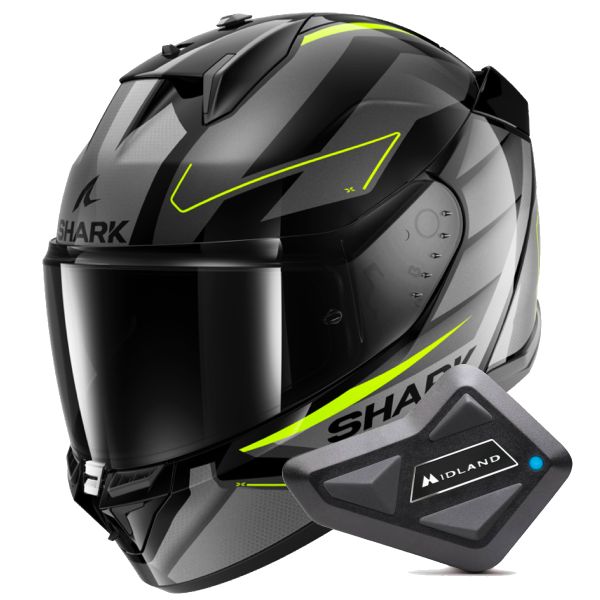 Integrale Shark D-Skwal 3 Sizler KAY + Kit Bluetooth BT Mini Integrale Shark D-Skwal 3 Sizler KAY + Kit Bluetooth BT Mini