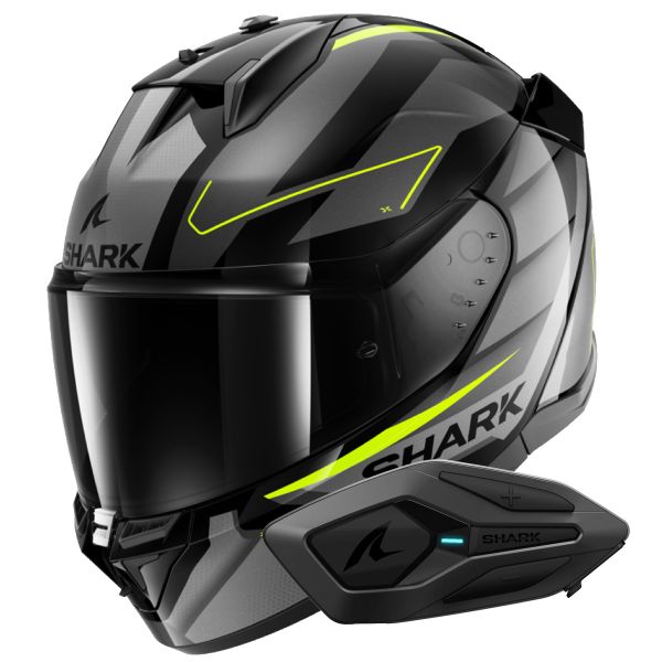 Integrale Shark D-Skwal 3 Sizler KAY + Kit Bluetooth Sena for Shark Solo