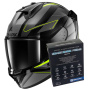 Casque Integrale Shark D-Skwal 3 Sizler KAY + Kit Bluetooth Sharktooth Prime