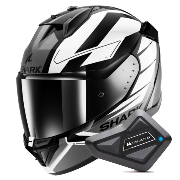 Integrale Shark D-Skwal 3 Sizler KWA + Kit Bluetooth BT Mini