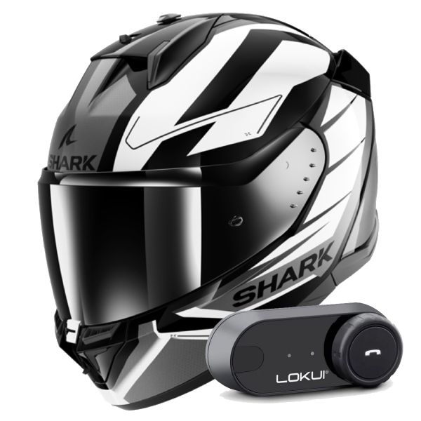 Integrale Shark D-Skwal 3 Sizler KWA + Kit Bluetooth Lokui K30