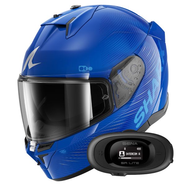 Integrale Shark D-Skwal 3 SP Lyne BSB + Kit Bluetooth 5R Lite