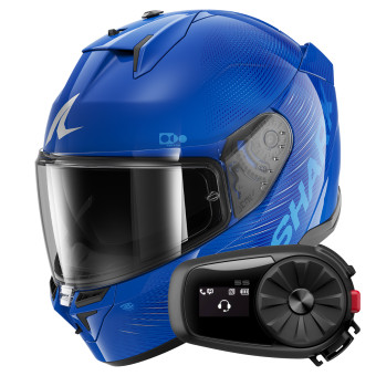 Integrale Shark D-Skwal 3 SP Lyne BSB + Kit Bluetooth 5S Solo