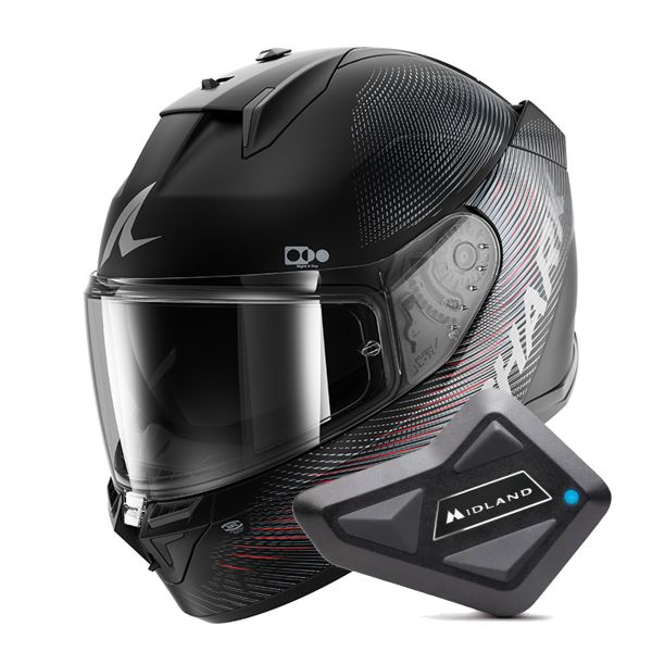 Integrale Shark D-Skwal 3 SP Lyne KAR + Kit Bluetooth BT Mini