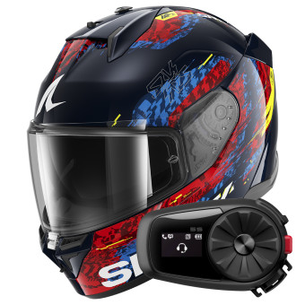 Integrale Shark D-Skwal 3 Speed-Vib BRB + Kit Bluetooth 5S Solo