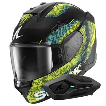 Integrale Shark D-Skwal 3 Speed-Vib Mat KGB + Kit Bluetooth Sena for Shark Solo
