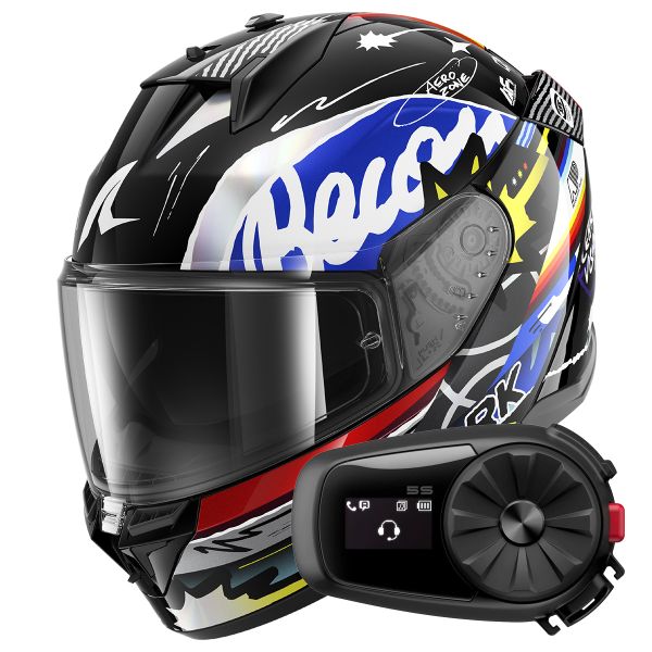 Integrale Shark D-Skwal 3 Streetrush KBU + Kit Bluetooth 5S Solo