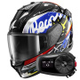 Casque Integrale Shark D-Skwal 3 Streetrush KBU + Kit Bluetooth 5S Solo