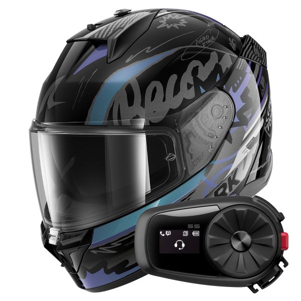 Integrale Shark D-Skwal 3 Streetrush KGU + Kit Bluetooth 5S Solo