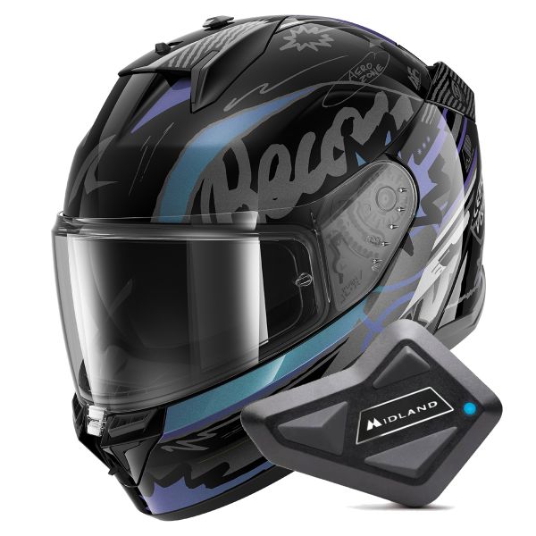 Integrale Shark D-Skwal 3 Streetrush KGU + Kit Bluetooth BT Mini