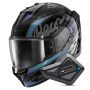 Casque Integrale Shark D-Skwal 3 Streetrush KGU + Kit Bluetooth BT Mini