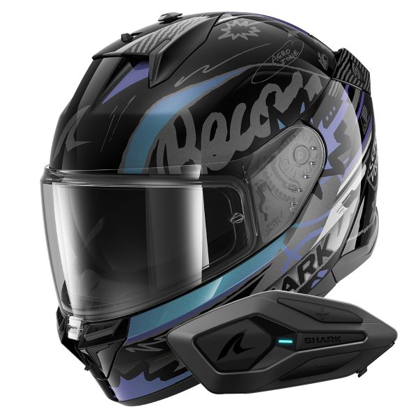 Integrale Shark D-Skwal 3 Streetrush KGU + Kit Bluetooth Sena for Shark Solo