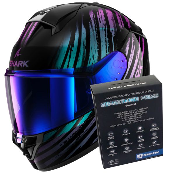 Integrale Shark Ridill 2 Assya KXK + Kit Bluetooth Sharktooth Prime