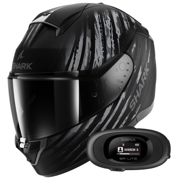 Integrale Shark Ridill 2 Assya Mat KAA + Kit Bluetooth 5R Lite