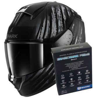 Integrale Shark Ridill 2 Assya Mat KAA + Kit Bluetooth Sharktooth Prime