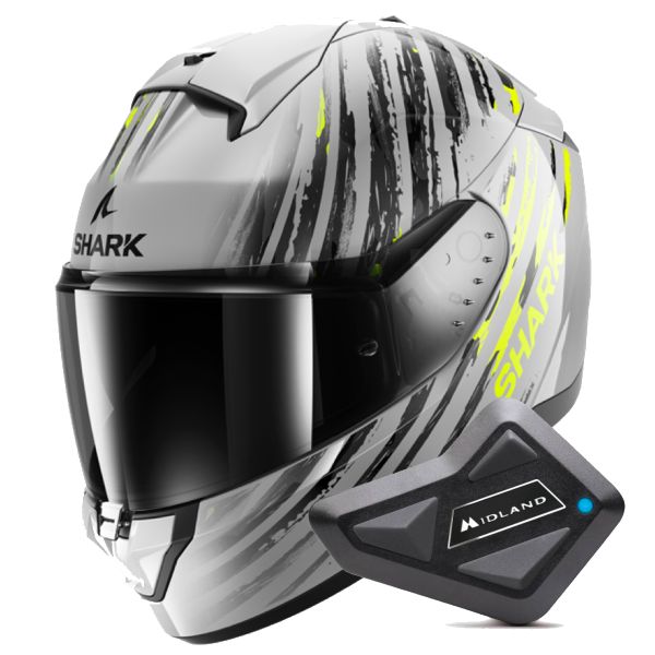 Integrale Shark Ridill 2 Assya SAY + Kit Bluetooth BT Mini Integrale Shark Ridill 2 Assya SAY + Kit Bluetooth BT Mini