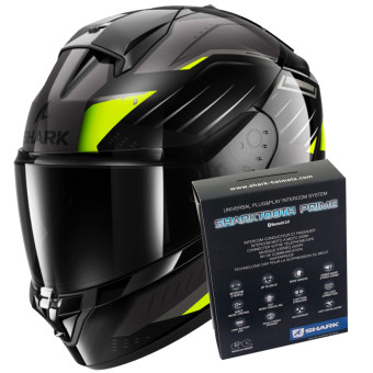 Integrale Shark Ridill 2 Bersek KGA + Kit Bluetooth Sharktooth Prime
