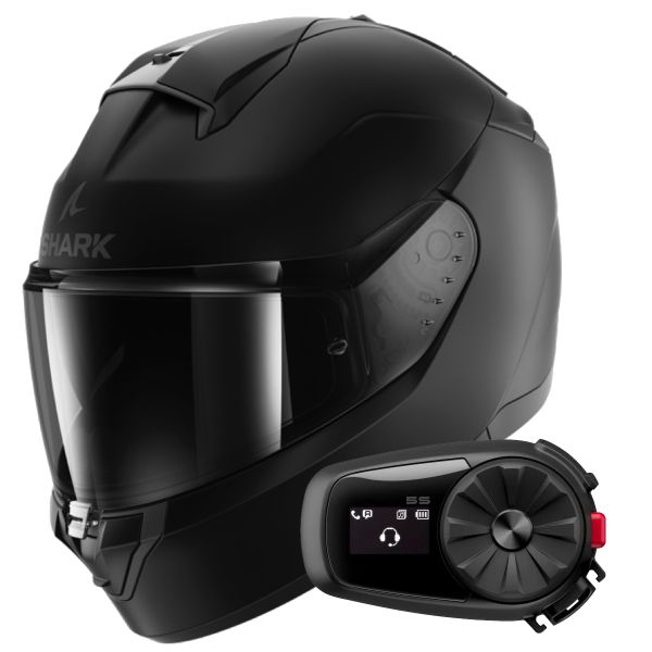 Integrale Shark Ridill 2 Blank Mat KMA + Kit Bluetooth 5S