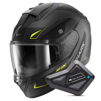 Integrale Shark Ridill 2 Mekarium Mat AAY + Kit Bluetooth BT Mini