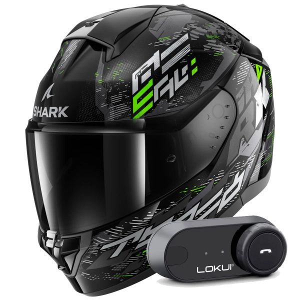 Integrale Shark Ridill 2 Molokai KSG + Kit Bluetooth Lokui K30