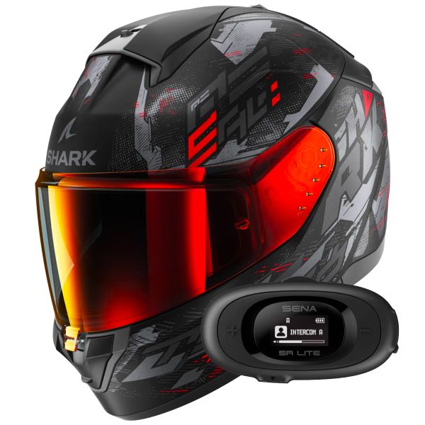 Integrale Shark Ridill 2 Molokai Mat KAR + Kit bluetooth 5R Lite Solo