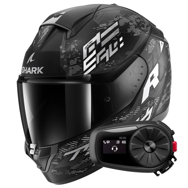 Integrale Shark Ridill 2 Molokai Mat KWS + Kit Bluetooth 5S Solo