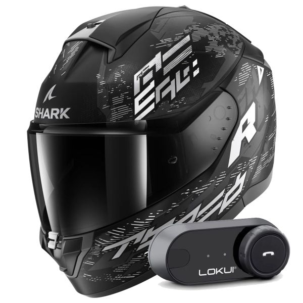 Integrale Shark Ridill 2 Molokai Mat KWS + Kit Bluetooth Lokui K30