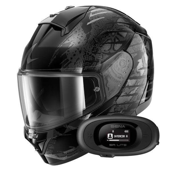 Integrale Shark Ridill 2 Reptaia KAS + Kit bluetooth 5R Lite Solo