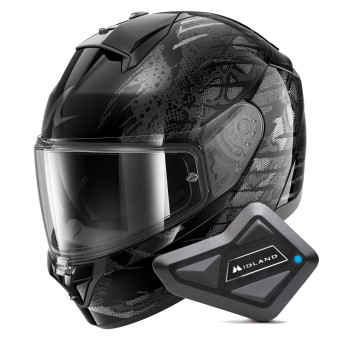 Integrale Shark Ridill 2 Reptaia KAS + Kit Bluetooth BT Mini
