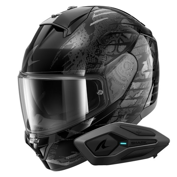 Integrale Shark Ridill 2 Reptaia KAS + Kit Bluetooth Sena for Shark Solo