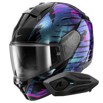 Integrale Shark Ridill 2 Reptaia KVX + Kit Bluetooth Sena for Shark Solo