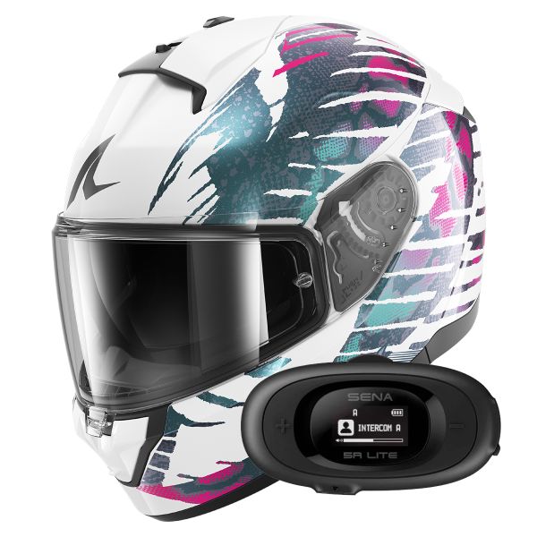 Integrale Shark Ridill 2 Reptaia WVX + Kit bluetooth 5R Lite Solo