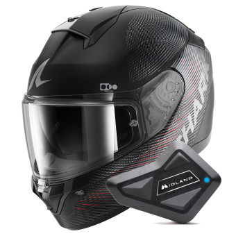 Integrale Shark Ridill 2 SP Lyne Mat KAA + Kit Bluetooth BT Mini