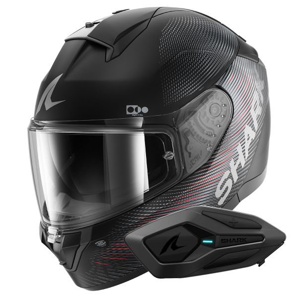 Integrale Shark Ridill 2 SP Lyne Mat KAA + Kit Bluetooth Sena for Shark Solo