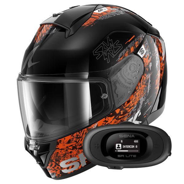 Integrale Shark Ridill 2 Speed-Vib KAO + Kit bluetooth 5R Lite Solo