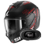 Casque Integrale Shark Ridill 2 Speed-Vib Mat KAR + Kit bluetooth 5R Lite Solo