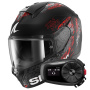 Casque Integrale Shark Ridill 2 Speed-Vib Mat KAR + Kit Bluetooth 5S Solo