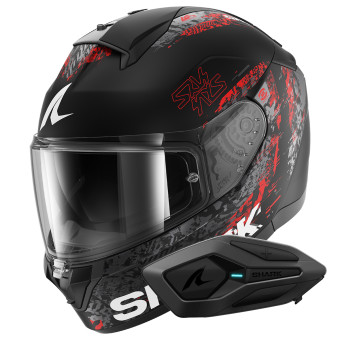 Integrale Shark Ridill 2 Speed-Vib Mat KAR + Kit Bluetooth Sena for Shark Solo