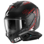 Casque Integrale Shark Ridill 2 Speed-Vib Mat KAR + Kit Bluetooth Sena for Shark Solo