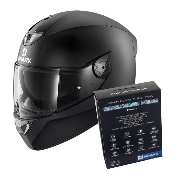 Integrale Shark Skwal 2.2 Blank Mat KMA + Kit Bluetooth Sharktooth Prime