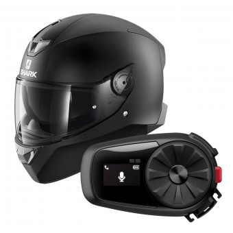 Integrale Shark Skwal 2.2 Blank Mat KMA + Kit Bluetooth Sena 5S Solo