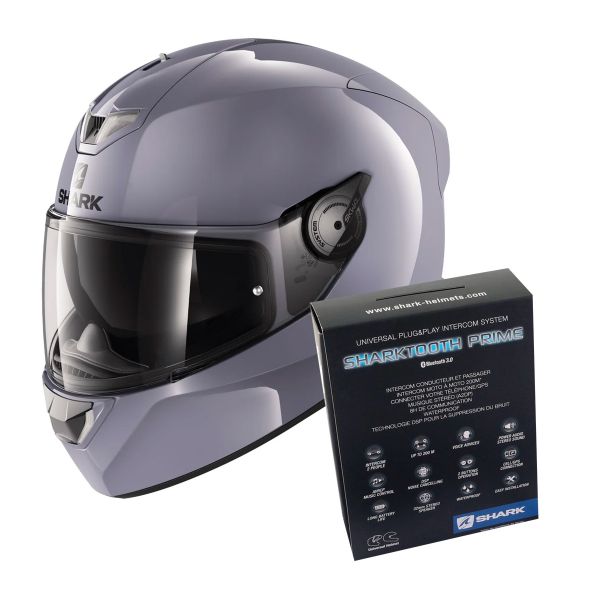 Integrale Shark Skwal 2.2 Blank S01 + Kit Bluetooth Sharktooth Prime