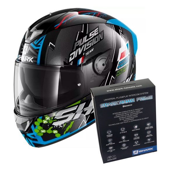 Integrale Shark Skwal 2.2 Noxxys KBG + Kit Bluetooth Sharktooth Prime