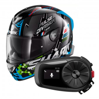 Integrale Shark Skwal 2.2 Noxxys KBG + Kit Bluetooth Sena 5S Solo