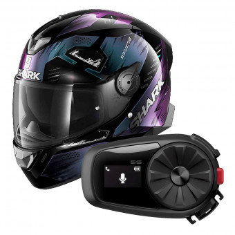 Integrale Shark Skwal 2.2 Venger KXK + Kit Bluetooth Sena 5S Solo