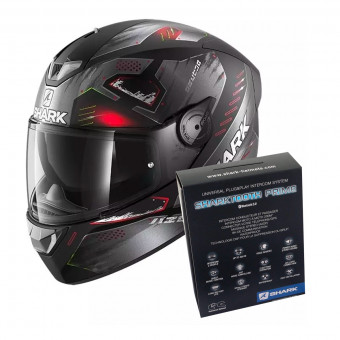 Integrale Shark Skwal 2.2 Venger Mat KAR + Kit Bluetooth Sharktooth Prime