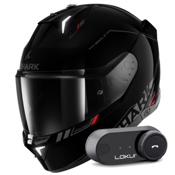 Integrale Shark Skwal i3 Blank SP KAR + Kit Bluetooth Lokui K30