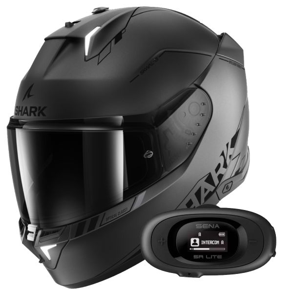 Integrale Shark Skwal i3 Blank SP Mat AKS + Kit Bluetooth 5R Lite