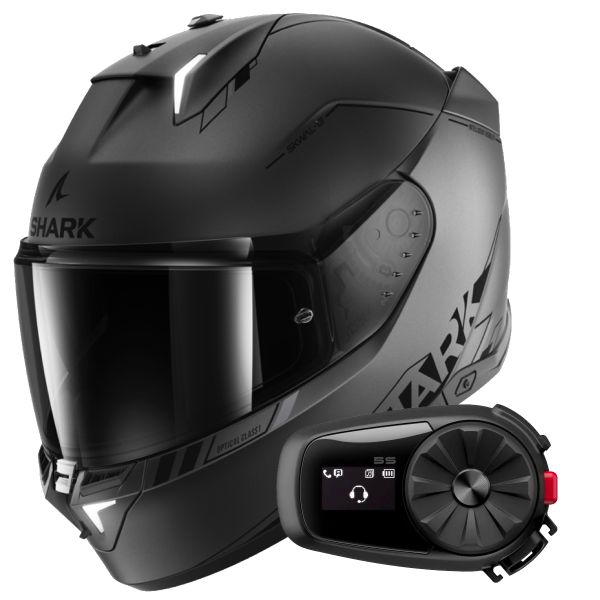 Integrale Shark Skwal i3 Blank SP Mat AKS + Kit Bluetooth 5S